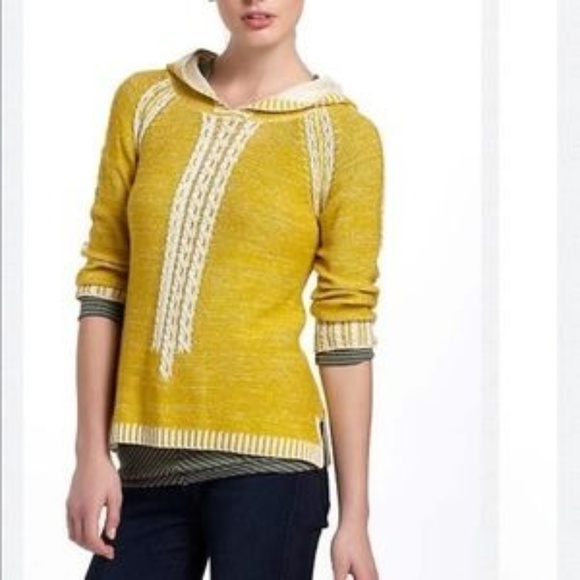 Anthropologie Sweaters - Anthro Far Away From Close Plaited Hood Sweater